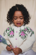 Load image into Gallery viewer, Botanical Hand-Knitted Cardigan