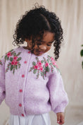 Load image into Gallery viewer, Rosette Hand-Knitted Cardigan