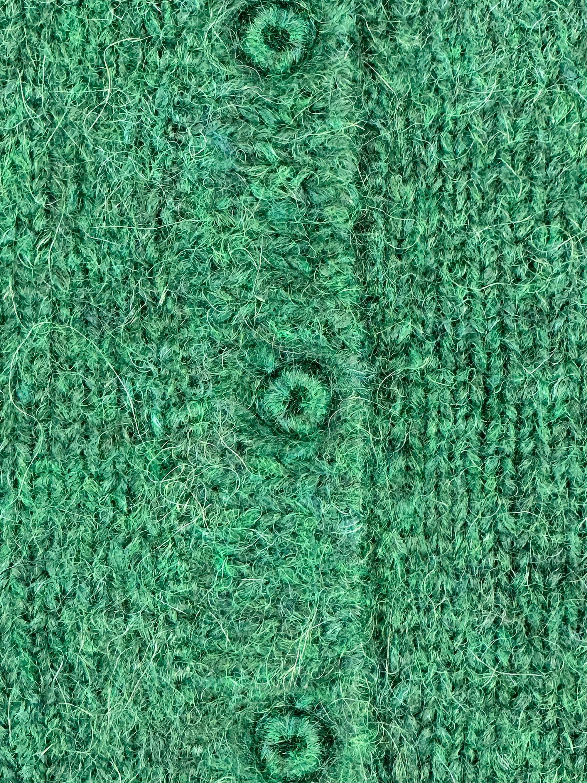 Forest Green Hand-Knit Cardigan