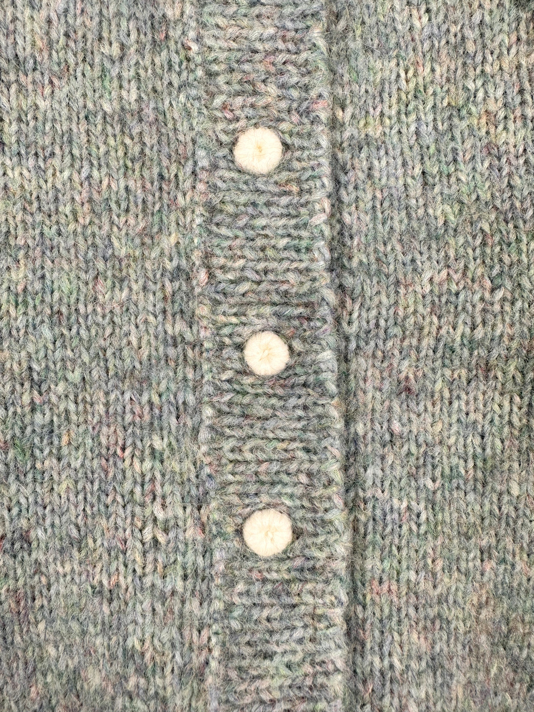 Sea Green Hand-Knit Cardigan