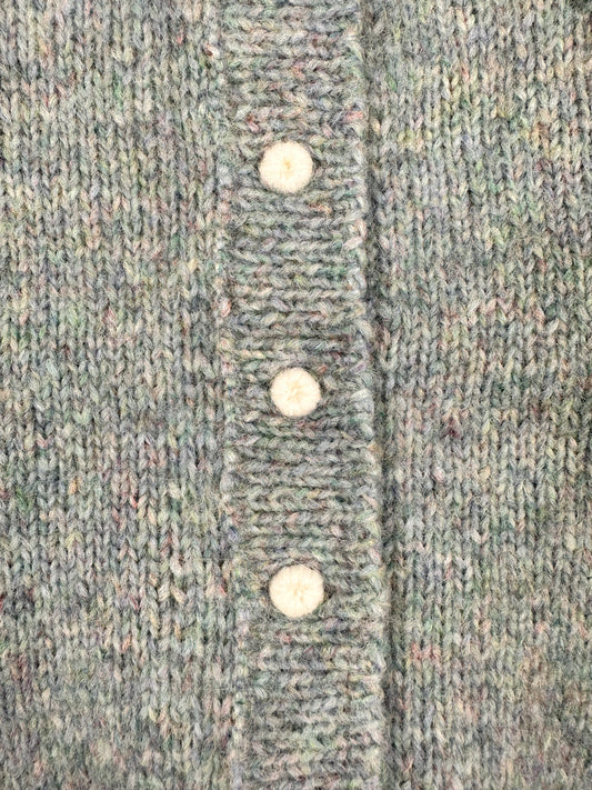 Sea Green Hand-Knit Cardigan