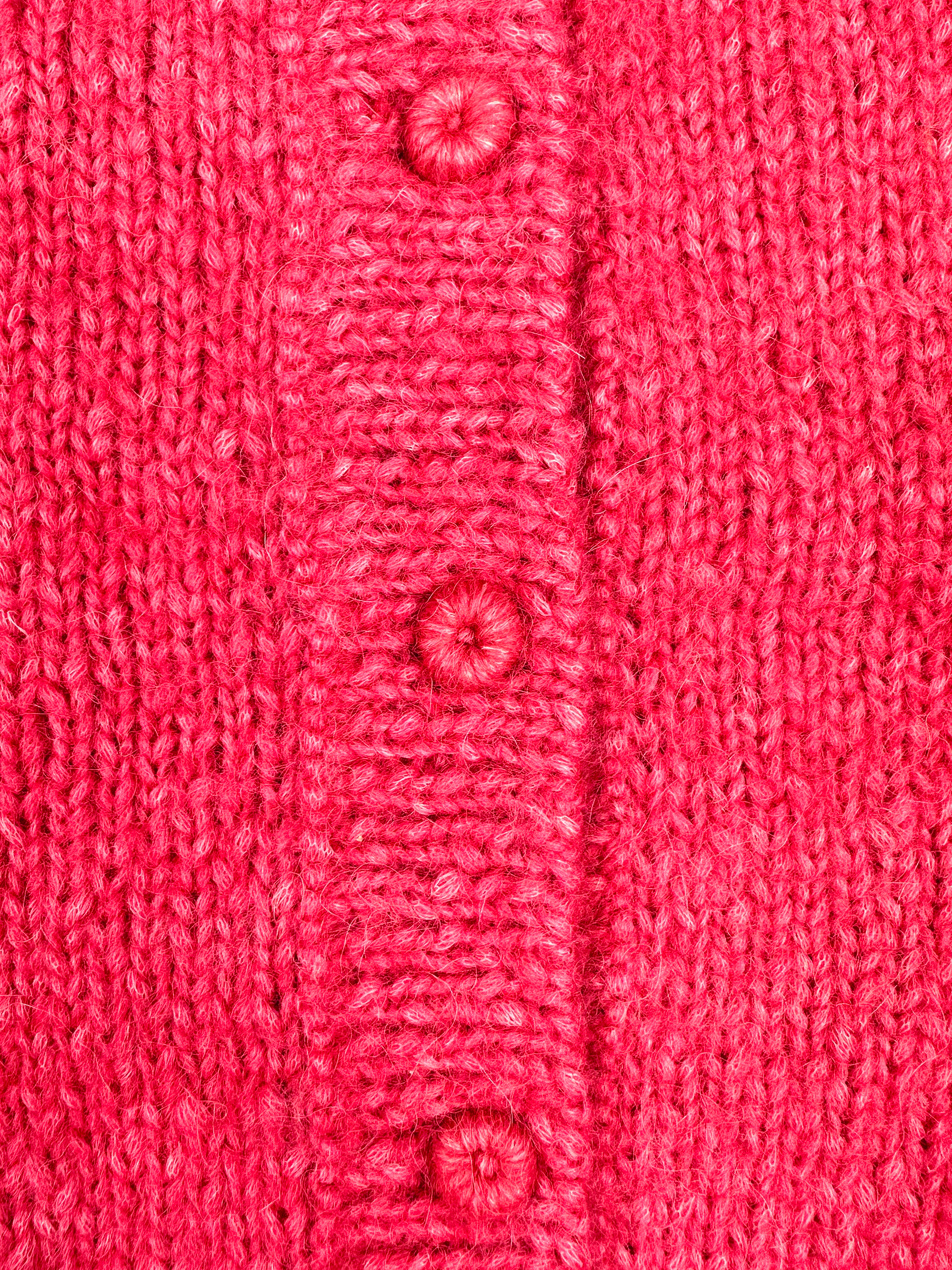 Rose Pink Hand-Knit Cardigan