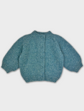 Load image into Gallery viewer, Sea Blue Hand-Knit Cardigan