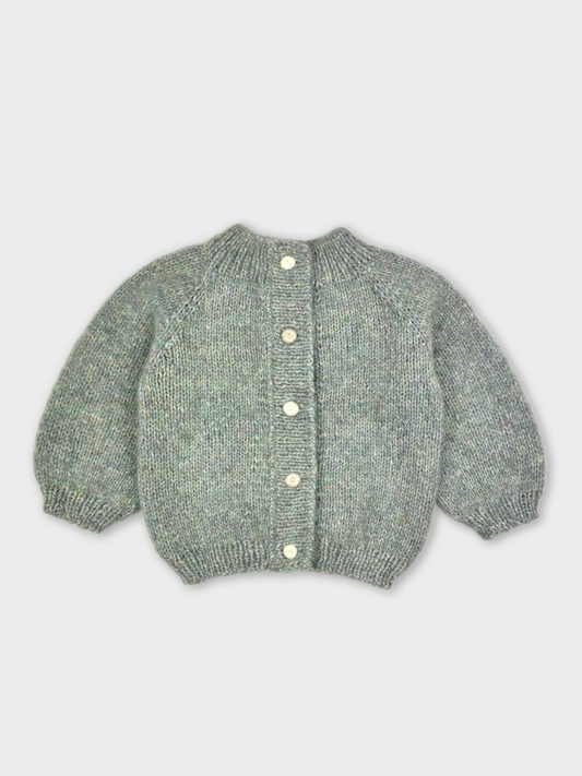 Sea Green Hand-Knit Cardigan
