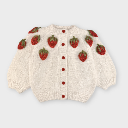 Strawberry Fields Hand-Knitted Cardigan