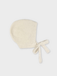 Load image into Gallery viewer, White Hand-Knit Bonnet