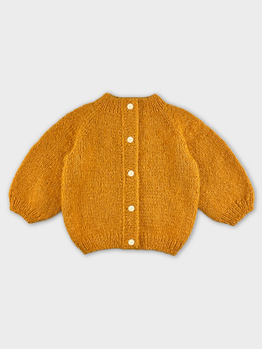 Mustard Hand-Knit Cardigan