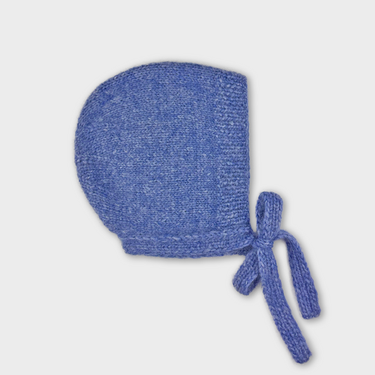 Azure Blue Hand-Knit Bonnet
