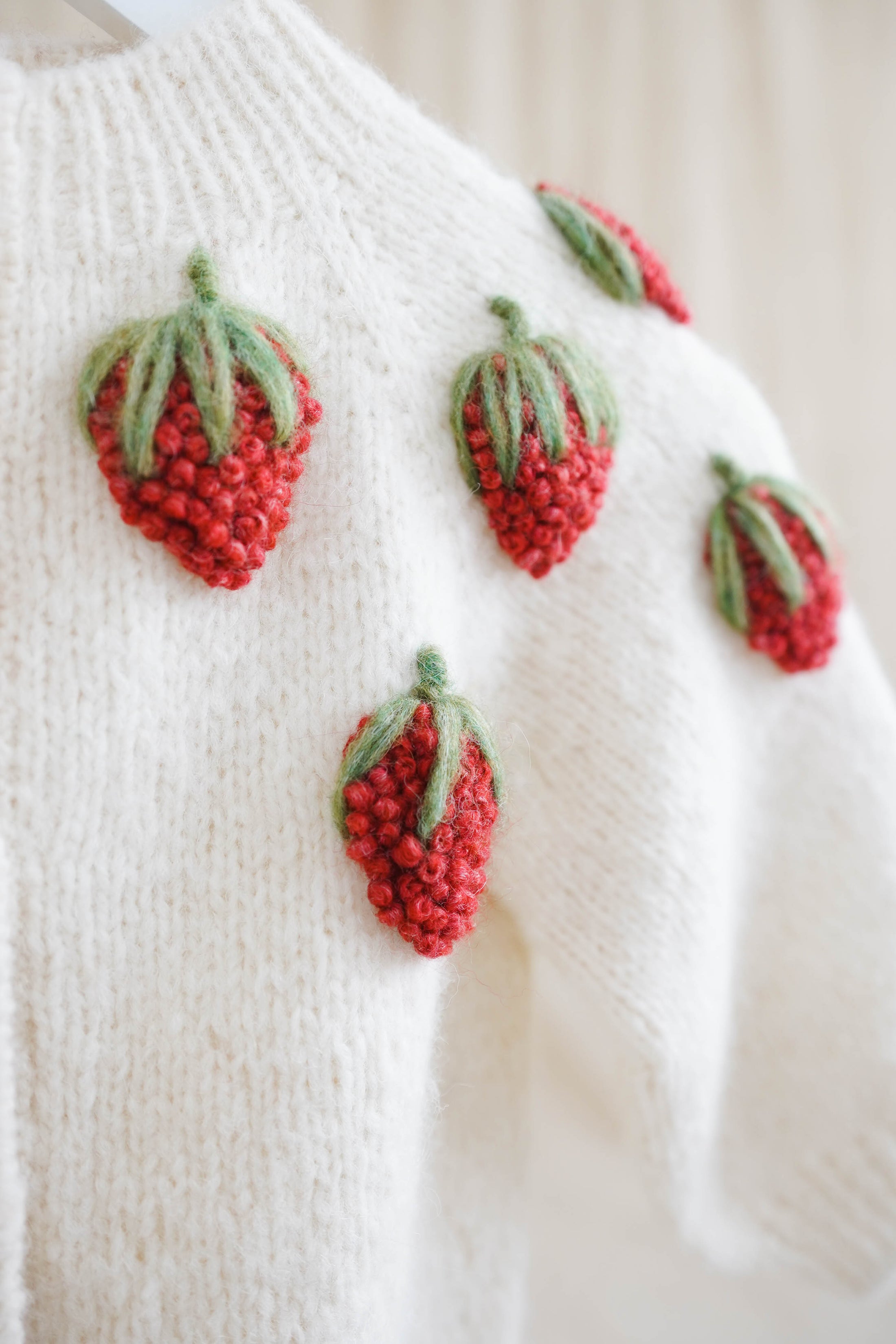 Strawberry Fields Hand-Knitted Cardigan